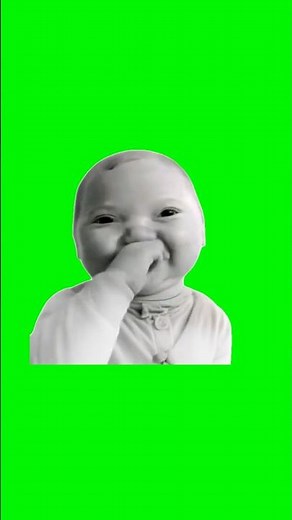 AI Baby Holding Laugh | Green Screen #ai #laughing #baby #meme #fyp