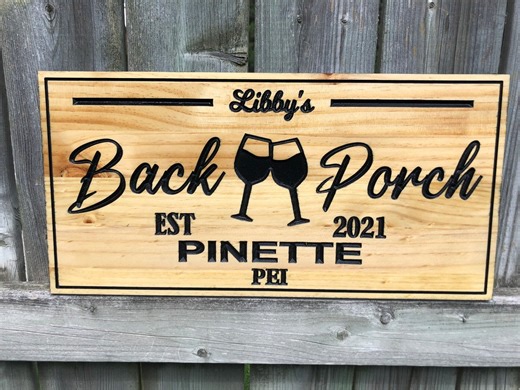 Backyard Wine Hangout | Custom Bar Decor | Home Pub | Personalized Family Name Sign | Last Name Sign - Etsy