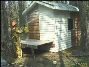 Using sprinklers and gel for structure protection from wildfire: Video # 2