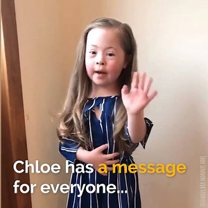 23M views · 159K reactions | 5-year-old Chloe was born with Down syndrome. She practiced a lot to prepare this important message for everyone! ❤️ Please help Chloe raise awareness on World Down Syndrome Day! | Sharing is Caring | Facebook
