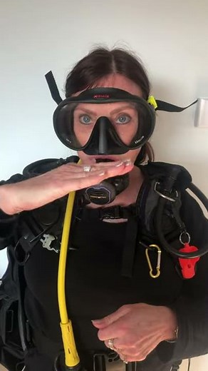 Basic scuba diving hand signals.