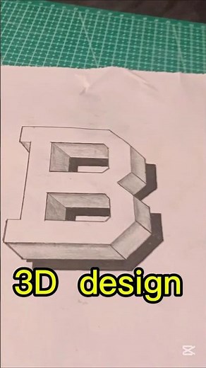 “This 3D Letter Isn’t Real?! 😳”. illusion art, 3d text art,