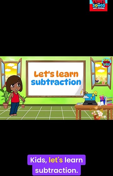 🎶 Fun Subtraction for Kids! Learn to Subtract with Easy Math! 🔢✨ #educationalvideos #funlearning