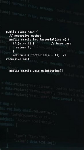 Learn Java RECURSIONS in less than a minute #programming #coding #codeprep #javaprogramming #java