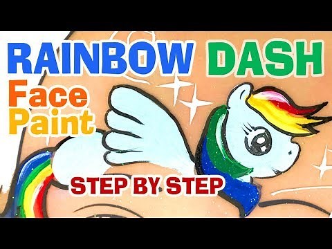 Rainbow Dash Face Painting Tutorial How to Face Paint Rainbow Dash from My Little Pony