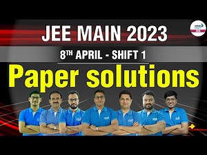 🔴JEE Main Paper Solutions | Memory Based Questions | LIVE || 8th April Shift 1 || Infinity Learn JEE