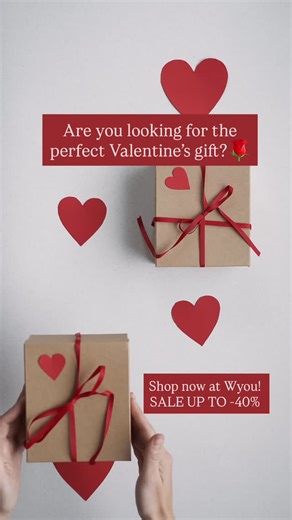 Wyou on Instagram: "Are you looking for the perfect Valentine’s gift?🌹 Shop now at Wyou! SALE UP TO -40%❤️ #happyvalentinesday #valentinesgift"