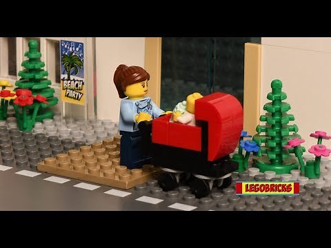 LEGO Baby in Pram Adventure | ST007 | stop motion | brick film | lego creator | Legobricks