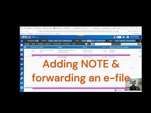 How to add note and forward an e-File in eOffice Application.
