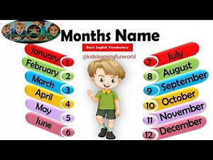 learn months name in English | months name for kids | months name song