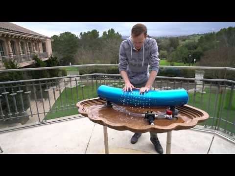 James Hancock playing hydraulophone at CCRMA, Stanford University