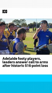 “It’ll feel bloody good when we turn it around.” 💪 After being crushed 516-0 last week, players and former club leaders have rallied to help Elizabeth Eagles get on top in the Adelaide Footy League. Story by Matthew Smith. Read more: ab.co/3K02MC0 Choose your news on the ABC NEWS app and stay in the know: ab.co/abcnewsapp | ABC Adelaide