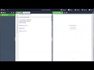 Page formatting in LaTeX with overleaf (v2)