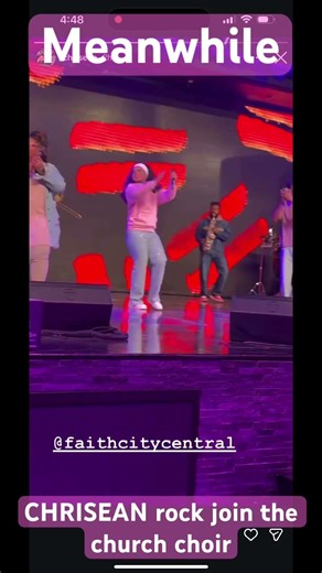 CHRISEAN rock first performance with the church choir