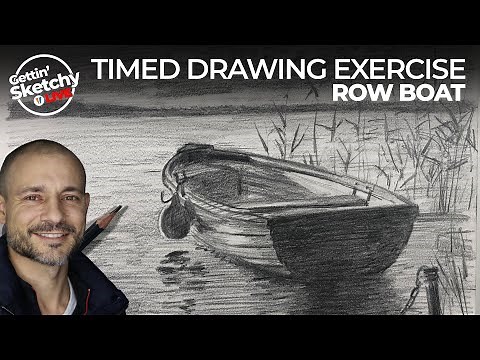 Gettin' Sketchy LIVE - Timed Drawing Exercise - Row Boat