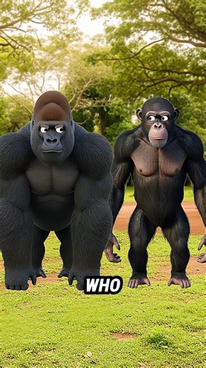 Gorilla vs Chimpanzee Fight?