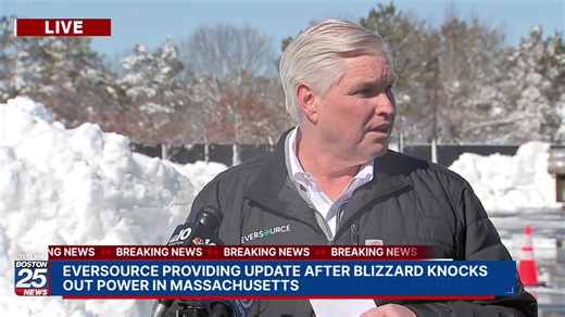 WATCH LIVE: Eversource providing update after blizzard knocks out power in Massachusetts. | Boston 25 News