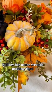 10K views · 96 reactions | ❤️ I love it when I have just enough supplies leftover to make a matching Fall Flower Arrangement. Follow for more wreath making tutorials! | 3 Little Greenwoods Creations | Facebook