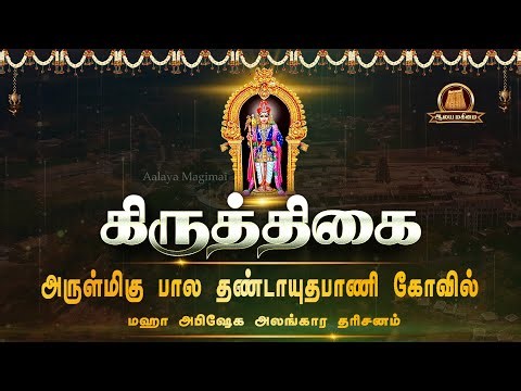 🔴Live: கிருத்திகை | பழனி பால தண்டாயுதபாணி கோவில் கோவை | மஹா அபிஷேக அலங்கார தரிசனம் | Kiruthigai live