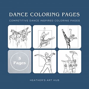 5 Dance Coloring Pages for Kids | Ballet, Jazz, Hip Hop | Printable PDF | Hand-drawn Art Set - Etsy Australia