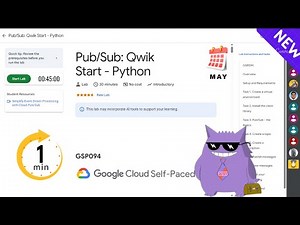 Pub/Sub: Qwik Start - Python | #2025 | #GSP094 |#qwiklabs |Solution