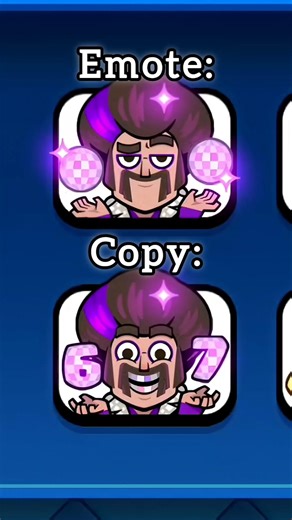Emote vs Copy 👥🔥#clashroyale #supercell #emote #gaming #clash #copy