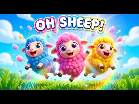 🌈 OH SHEEP! OH SHEEP! 🐑 Super Fun 3D Chibi Nursery Rhyme | Best Colorful Dance Song for Kids