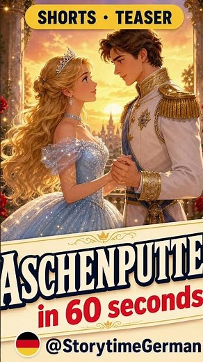 🌟 Cinderella | Aschenputtel – German A1 Story for Beginners - Follow for more.