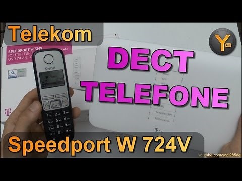 Telekom Speedport W724V: Setting up DECT cordless phones (e.g. Gigaset)