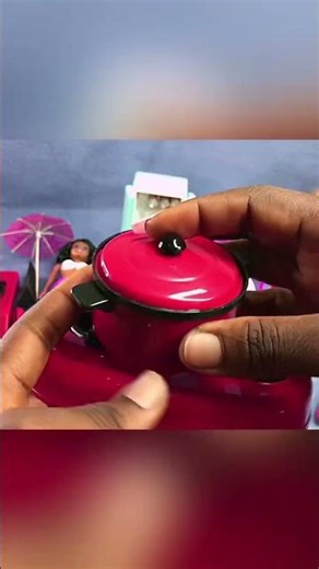 😊 Unboxing doll kitchen set ❤️#barbiedoll