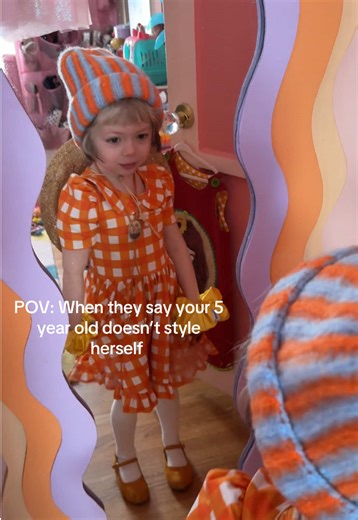 When they say your 5 year old doesn’t style herself… randomly caught this on camera.. she didn’t know I was filming her. She’s so cute! #kidsfashion #kidfashiontrends #kidfashion