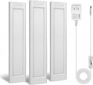 Under Cabinet Lighting with 252 LED,3 Pcs 12 inch 600 Lumens LED Closet Light, Under Counter Lighting with 4000 Kelvin Degrees, Plug-in LED Light Bar for Kitchen, Cupboard, Shelf, Closet