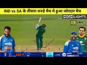 India South Africa 3rd ODI Highlights 2025,highlights of todays cricket match,Today match highlights