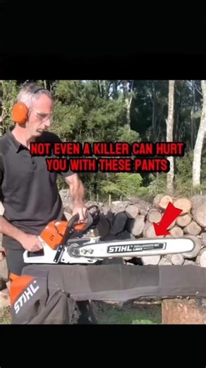 These Pants Can Stop a Chainsaw 😳 #tech #science #facts #shorts