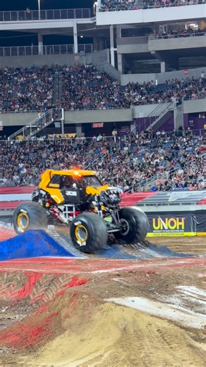 @tristanengland_ with the nose wheelie for his 2 wheel skills attempt 🚜 #MonsterJam #monstertrucks | Monster Jam