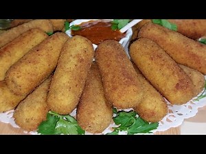 كروكيت البطاطا بالدجاج😍 بأنجح طريقة💯 مقرمشين من برا و معلكين من الداخل بنكهة مختلفة جربيهم على حسابي