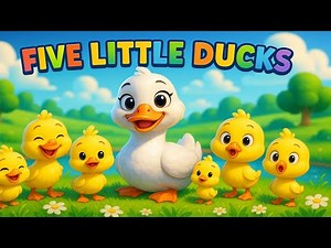 Five Little Ducks | 3D Cartoon Nursery Rhyme for Preschool | Sing Along