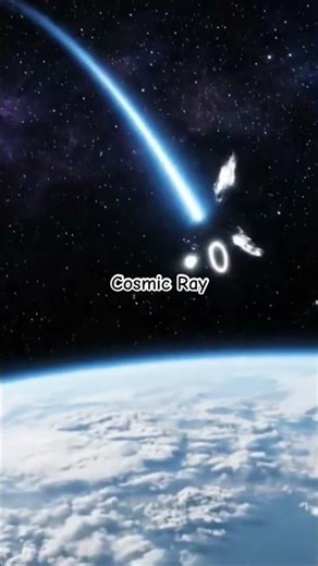 Cosmic ray (AI artistic rendition)