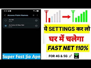 Jio APN Settings 4G/5G 2025 | Jio Network Problem Solution | How To Increase Jio 5G Speed | Jio Net
