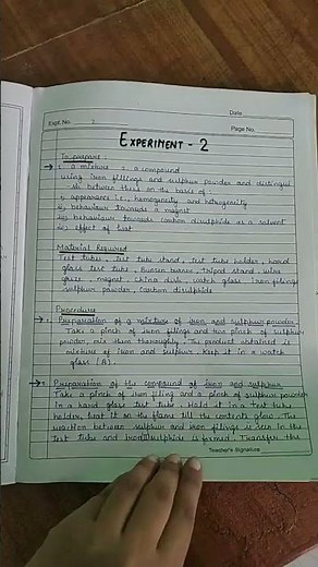 Class 9th *Science practical*#Experiment 2#