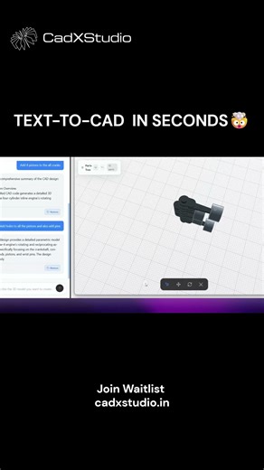15 SECONDS! 🔥 Text to B-Rep CAD Workflow | Cadxstudio AI #ai #3dprinting #cad #3ddesign#trending