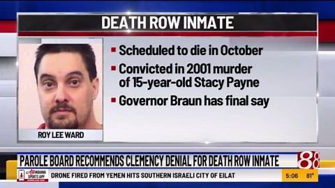 Parole board recommends denial for death row inmate