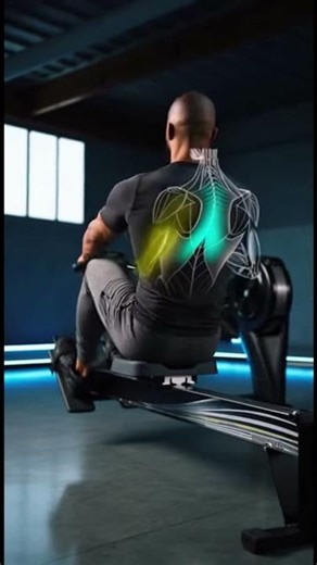 Realistic Anatomy Animation of Rowing Exercise (Muscle Activation Sequence & Full-Body Mechanics)