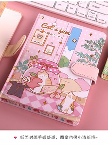 [Hot Item] 32K Cartoon Student Journal Note Book 128 Sheets (256 pages) Thread Stitched Notepad Cute Cartoon Diary Paperpack Stationery