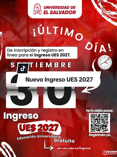 Te quedan 10 días para iniciar tu proceso de ingreso a la Universidad de El Salvador (UES). 👀🎓 Si todavía no lo has hecho, quedate hasta el final porque en este video te enseño cómo realizar el proceso paso a paso, desde crear tu cuenta de aspirante y registrarte, hasta iniciar sesión, completar tus datos y realizar las etapas correspondientes, incluyendo la parte del pago. Y si todavía estás pensando si estudiar o no… quiero decirte algo: tomá esa decisión con calma, pero no dejés pasar la op