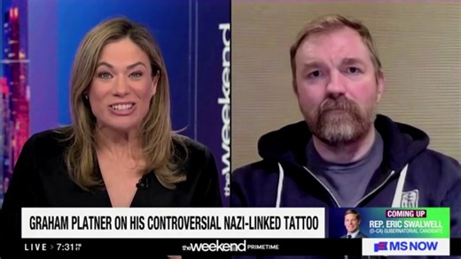 Democratic Maine Senate candidate Graham Platner confronted on Nazi-linked tattoo during MS NOW interview