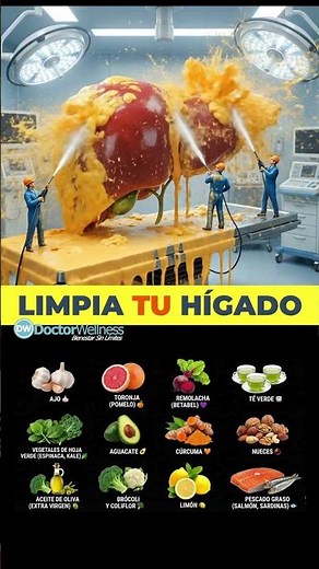 12 Alimentos LIMPIADORES del HÍGADO que Debes comer | HÍGADO GRASO