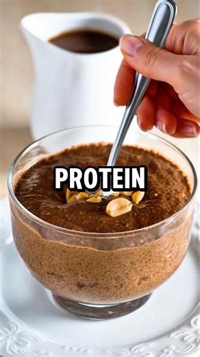Healthy Chocolate Chia Peanut Butter Pudding 😋 #health #recipe #healthyfood
