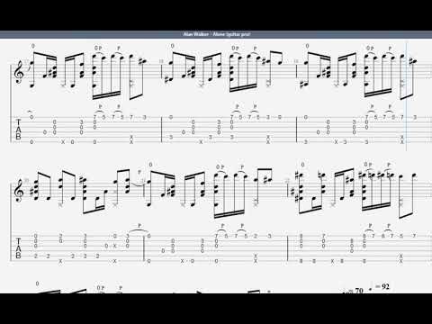 Alan Walker - Alone - Guitar Tab | Fingerstyle | HD 1080p
