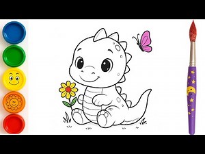 How to draw a dinosaur | easy step by step